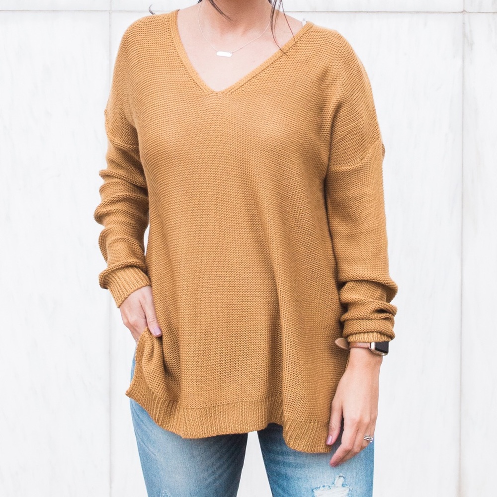 Mustard VNeck Sweater
